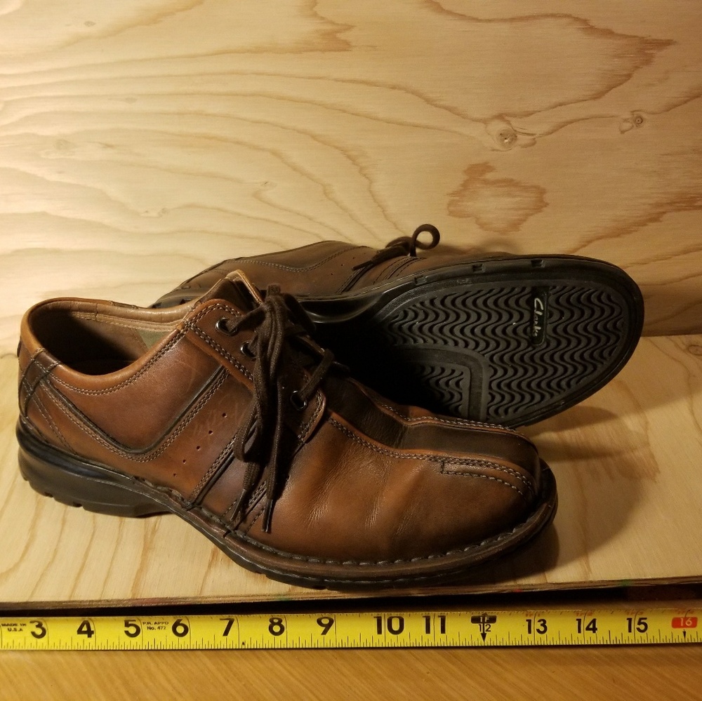 Clarks Oxfords leather brown comfort shoes